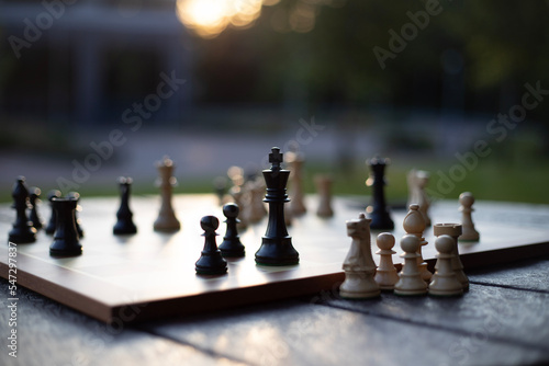 Chess on the board photo