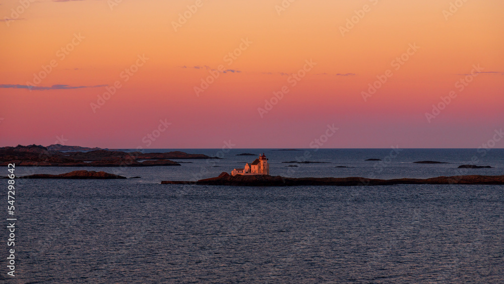 Sunset over the lighthouse