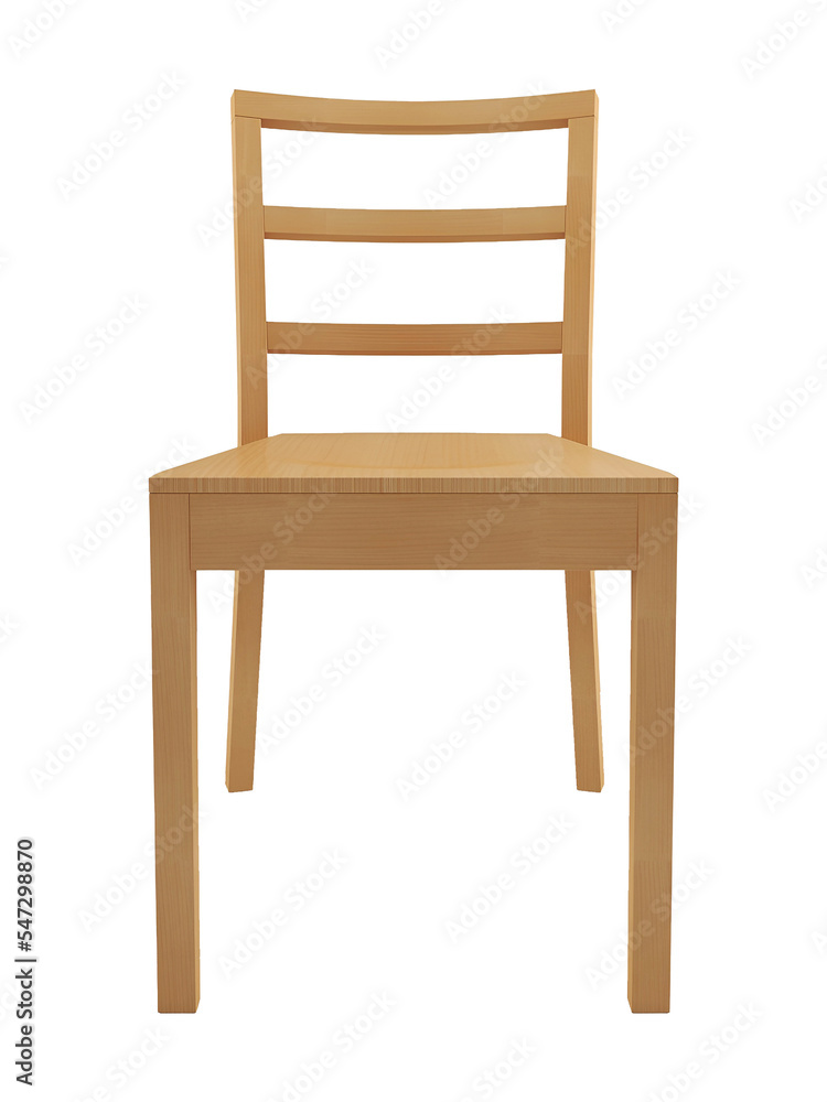 Wooden simple single chair mockup. Front view. Transparent. Png Wooden simple single chair mockup. Front view. Transparent. Png