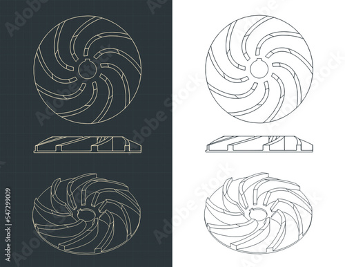 Pump impeller blueprints