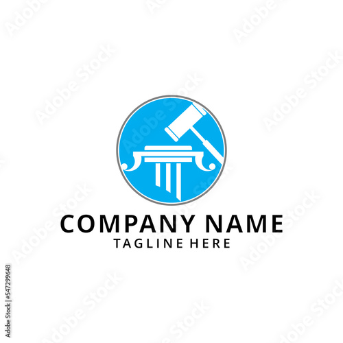 illustration Justice Law Firm Logo design vector