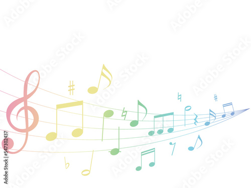 カラフルな音楽の素材