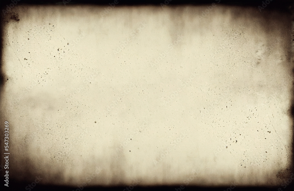 Vintage film frame scratches dust particles Retro photo paper