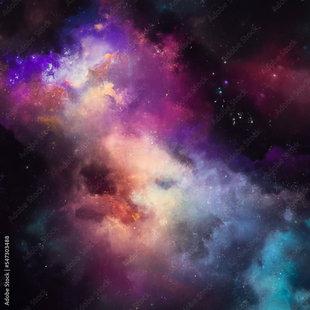 Shattered Heavens: Cloudy Nebula Background