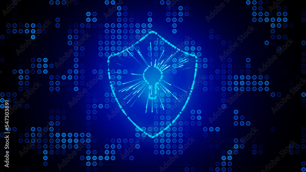 Data protection is a concept in cybersecurity and privacy technologies.3d illustration Data protection is a concept in cybersecurity and privacy technologies.3d illustration