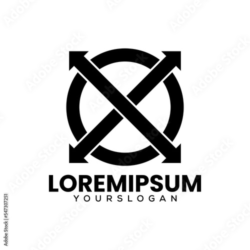 o x logo design template