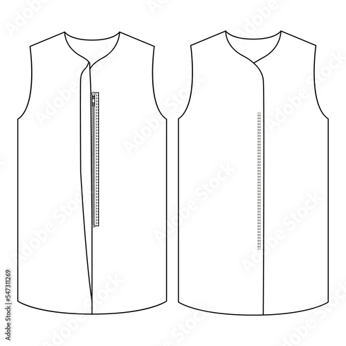 vest dress zipper dress 