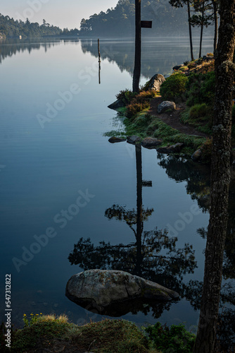 lake in the morning in iturbide dam photo