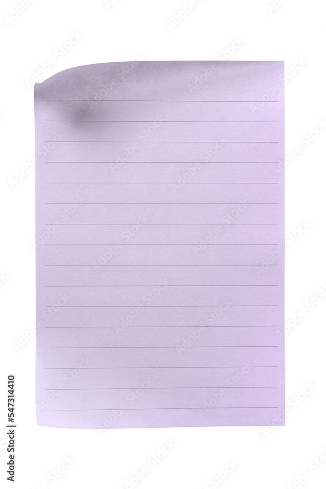 Lined paper notepad page sheet flat isolated transparent background photo PNG file Lined paper notepad page sheet flat isolated transparent background photo PNG file