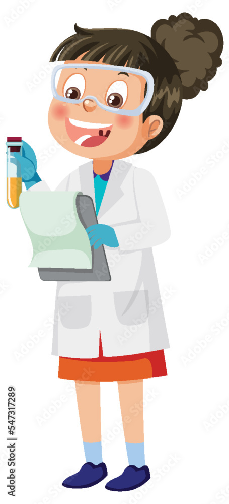 Scientist girl wearing lab coat Scientist girl wearing lab coat