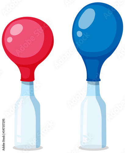 A baking soda and vinegar experiment