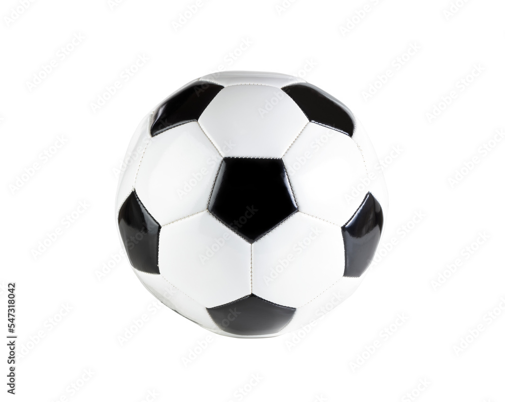 Soccer ball for collegiate or professional games on transparent background 