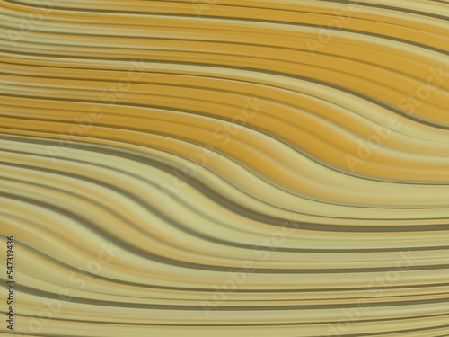 Undulating abstract background in golden yellow - wave shape. © Adam Bialek
