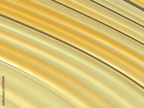 Undulating abstract background in golden yellow - wave shape. © Adam Bialek