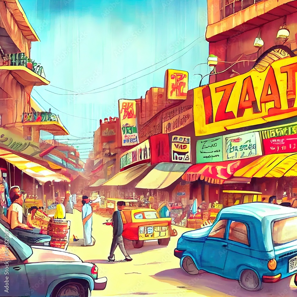 RAWALPINDI, PAKISTAN September 2021 Traffic at Raja Bazaar in ...