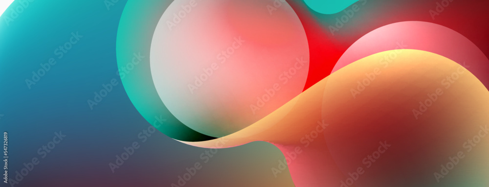 Fluid abstract background, round shapes and circle flowing design for wallpaper, banner, background or landing Fluid abstract background, round shapes and circle flowing design for wallpaper, banner, background or landing
