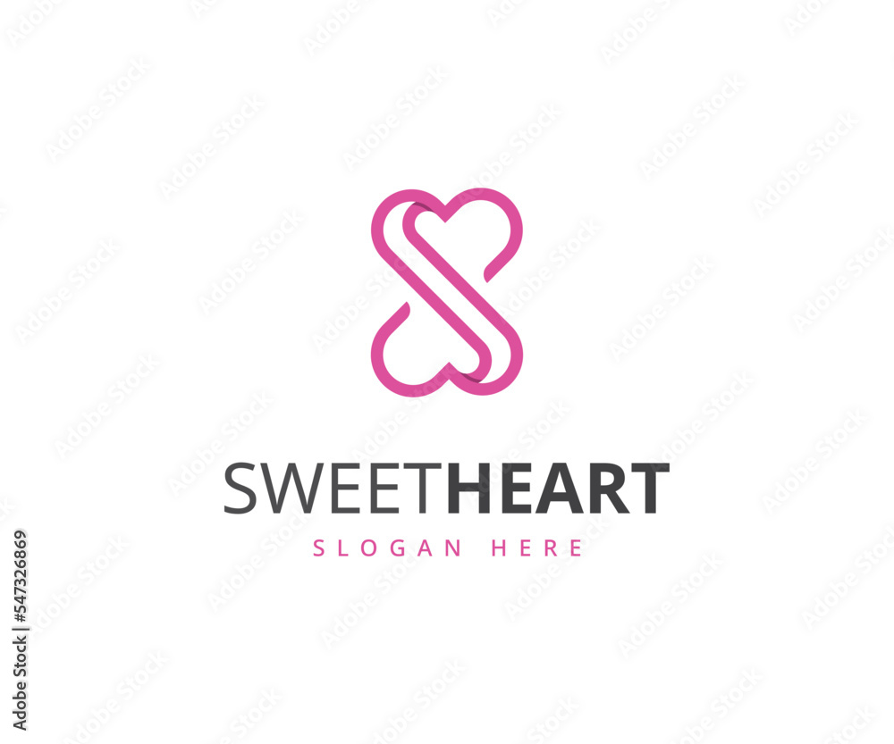 Letter S Heart/Love Logo Letter S Heart/Love Logo