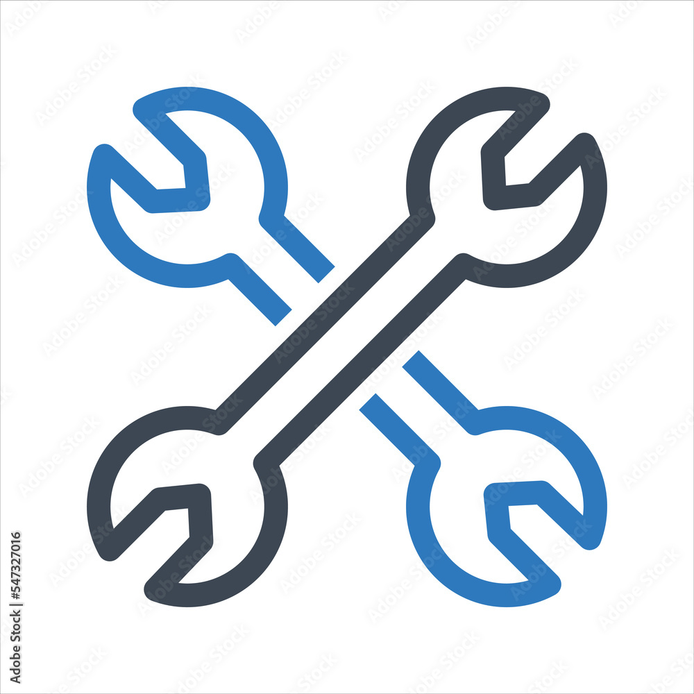 Repair tools icon. Wench icon. Vector and glyph Repair tools icon. Wench icon. Vector and glyph
