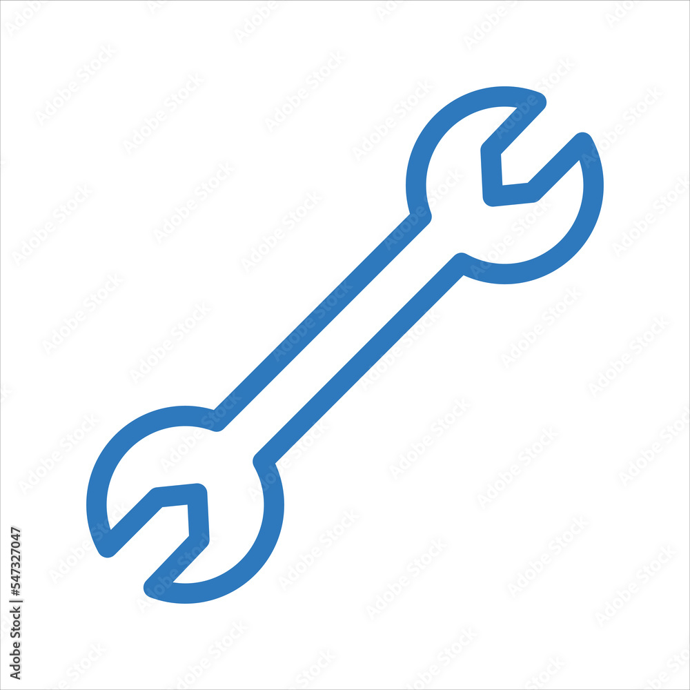 Spanners icon. Wrench icon. Vector and glyph Spanners icon. Wrench icon. Vector and glyph