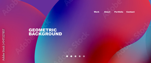 Fluid shapes vector abstract background