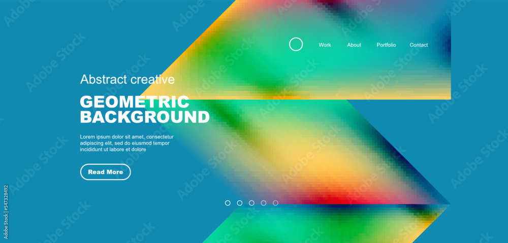 Fluid gradient geometric triangles, abstract landing page background. Minimal shapes composition for wallpaper, banner, background, leaflet, catalog, cover, flyer Fluid gradient geometric triangles, abstract landing page background. Minimal shapes composition for wallpaper, banner, background, leaflet, catalog, cover, flyer