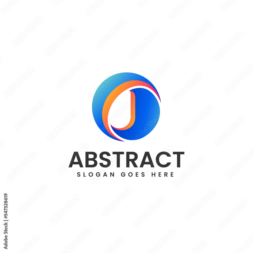 Vector Logo Illustration Abstract Gradient Colorful Style