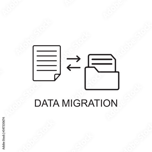 data migration icon , document icon