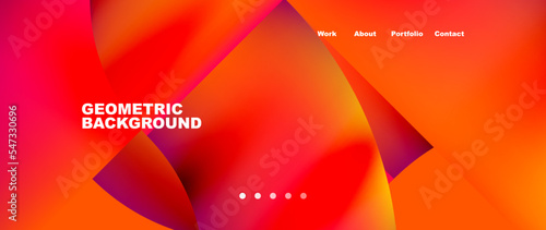 Minimal geometric abstract background. Circle and line design. Trendy techno business template for wallpaper, banner, background or landing