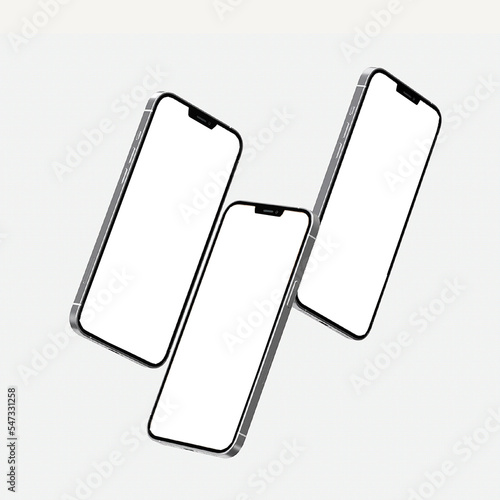 Mobile phone application processing screenshot mockup 