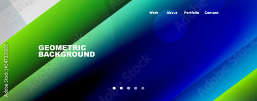 Abstract background - squares and lines composition created with lights and shadows. Technology or business digital template