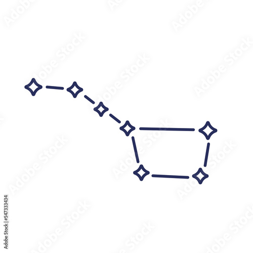 big dipper constellation line icon