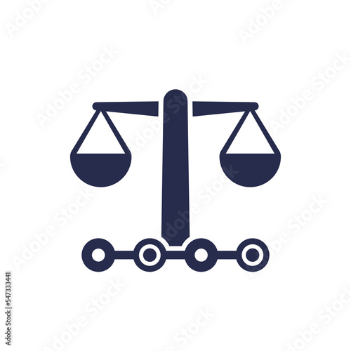 legal case progress icon on white