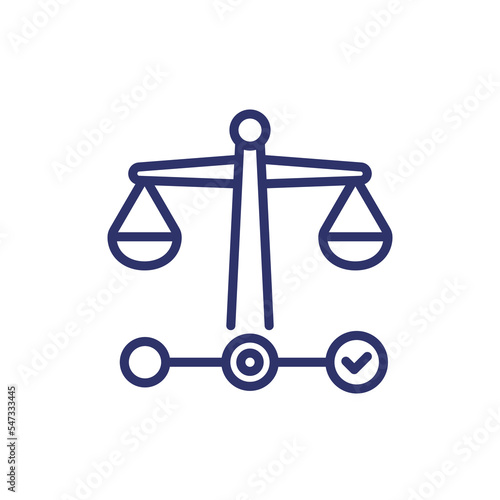 legal case progress line icon