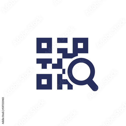 qr code search icon on white