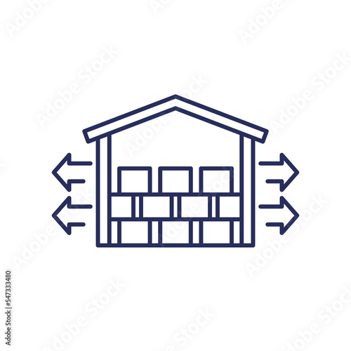 storage and distribution line icon