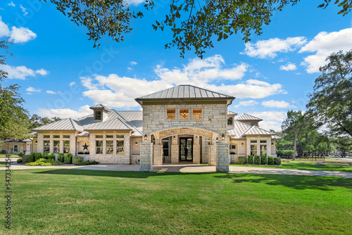 Wallpaper Mural A luxury white home with a green lawn  Torontodigital.ca