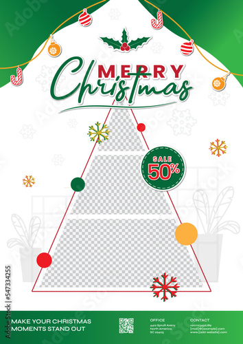 Merry Christmas   Happy New Year Special Promotion Banner - A4 Size - Perfect for Special Sale or Discounts