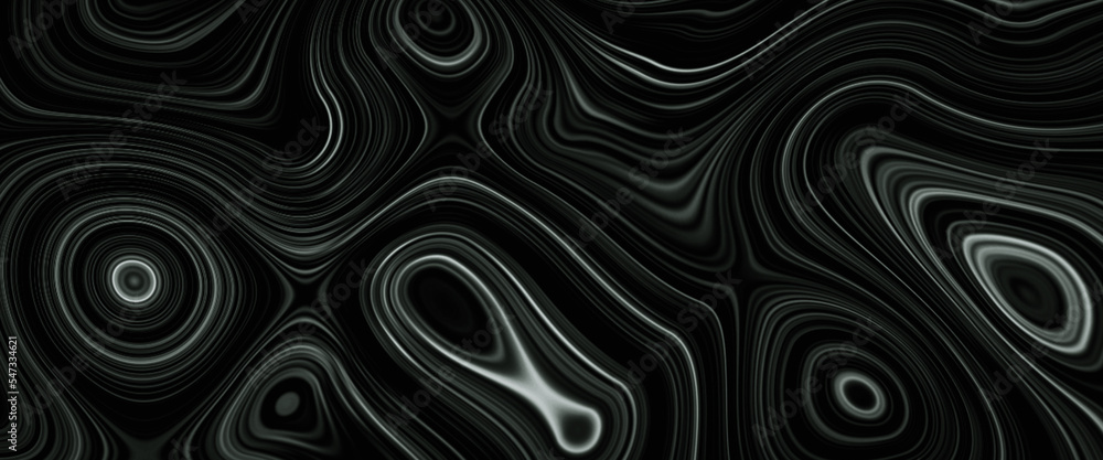Obraz premium Black and white abstract geometric background. Liquid dynamic gradient waves cover. Abstract liquify line background illustration. Marble texture. Paint splash. 
