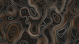 Abstract topographic background. Topographic map and place for texture. Landscape geodesy topography map background. Line texture pattern.  Wavy banner and color geometric form. 