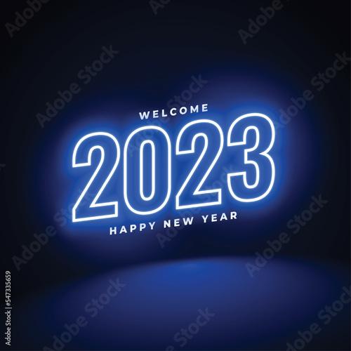Obraz na plátně neon style 2023 lettering for new year eve background