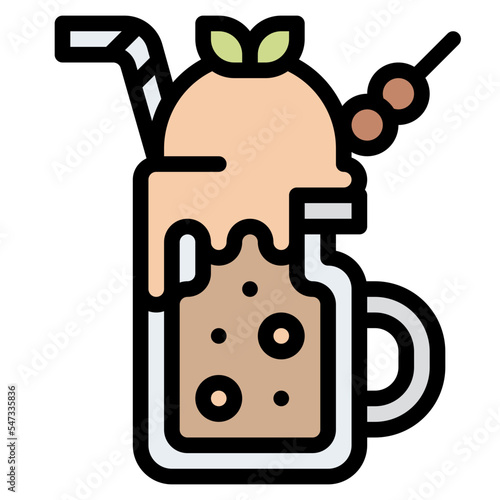 ice cream summer dessert milkshake icon