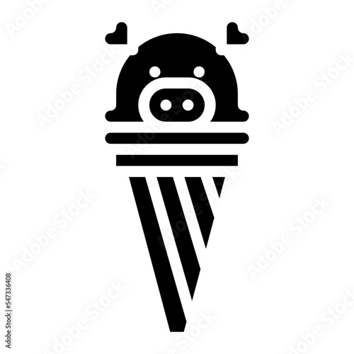 ice cream dessert cone cartoon icon