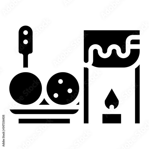 ice cream dessert summer fondue icon