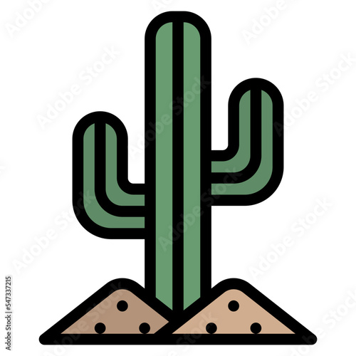 cactus plant summer naure icon