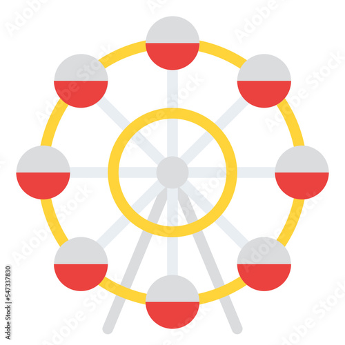 amusement park summer vacation attraction icon