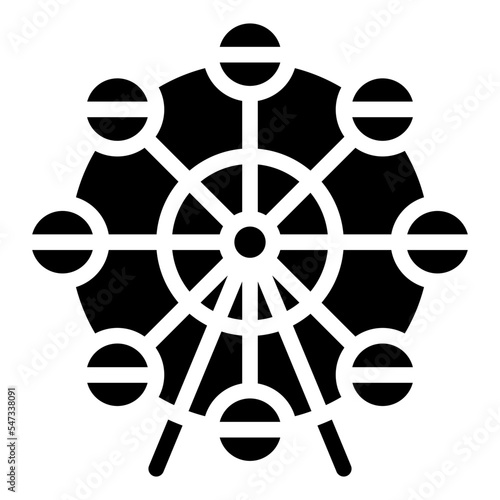 amusement park summer vacation attraction icon
