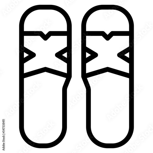 sandals slippers summer shoes icon