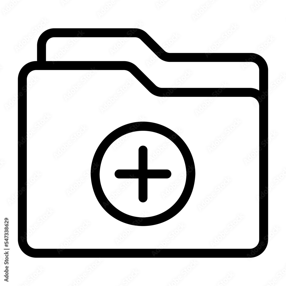 Fototapeta premium new folder line icon