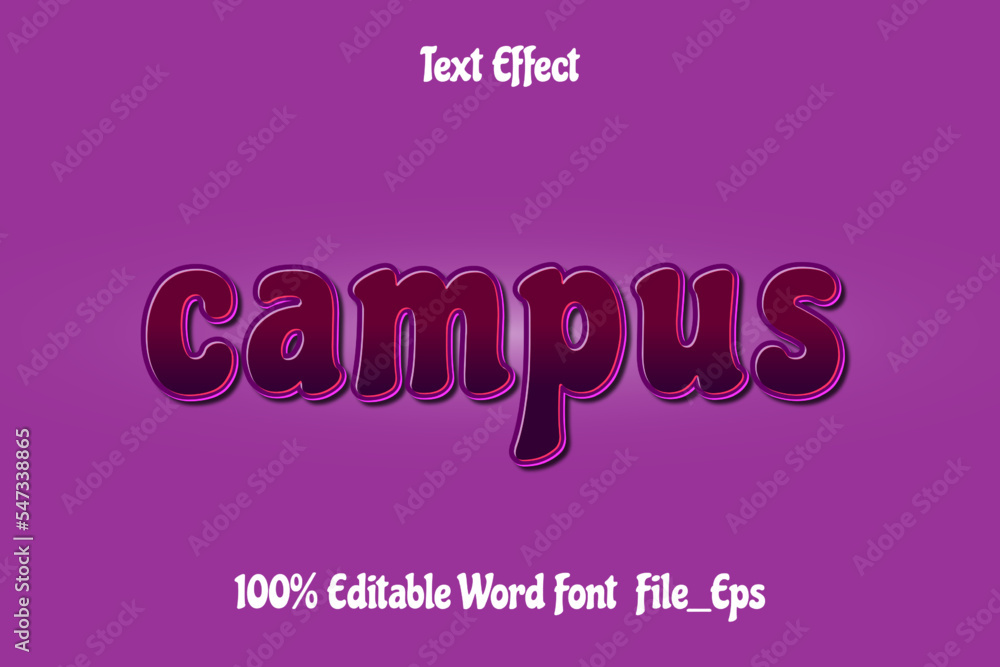 Campus gradient text effect, editable text Campus gradient text effect, editable text