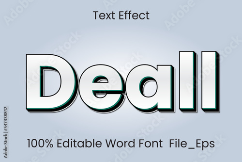 deal  gradient text effect, editable text